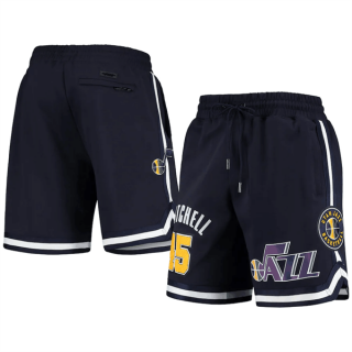 Utah Jazz #45 Donovan Mitchell Black Shorts