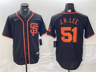 San Francisco Giants #51 Jung Hoo Lee Black Stitched Baseball Jersey