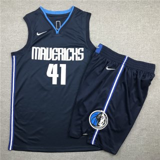 Mavericks-41-Dirk-Nowitzki-Navy-Nike-Swingman-Jersey(With-Shorts)
