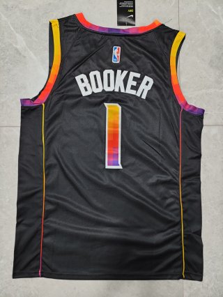 Phoenix Suns #1 Devin Booker black jersey