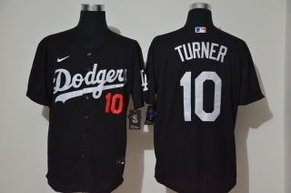 Dodgers-10-Justin-Turner-Black-2020-Nike-Cool-Base-Jersey