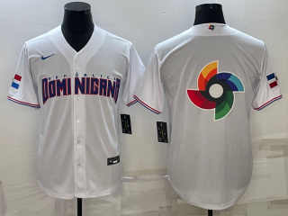 Men's Dominican Republic Baseball 2023 White World Baseball Big Logo Classic 3