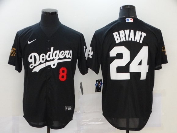 Dodgers 8 Kobe Bryant black jersey