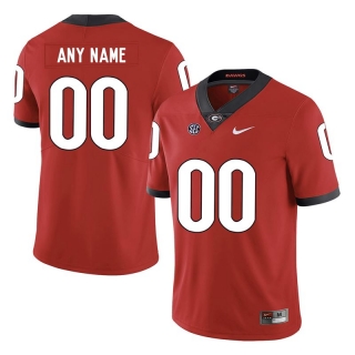 Georgia-Bulldogs-Red-Men's-Customized-Nike-College-Football-Jersey