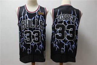 Bulls-33-Scottie-Pippen-Black-Hardwood-Classics-Lightning-Limited-Edition-Jersey