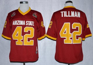Arizona-State-Sun-Devils-42-Tillman-Red-College-Jersey