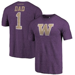Washington-Huskies-Fanatics-Branded-Purple-Greatest-Dad-Tri-Blend-T-Shirt