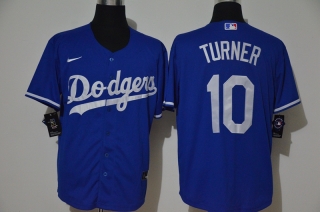 Dodgers-10-Justin-Turner-Royal-2020-Nike-Cool-Base-Jersey