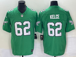 Philadelphia Eagles #62 Jason Kelce Green 2023 F.U.S.E. Vapor Untouchable Stitched
