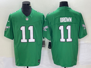 Philadelphia Eagles #11 A. J. Brown Green 2023 F.U.S.E. Vapor Untouchable Stitched