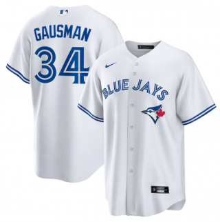 Men's Toronto Blue Jays #34 Kevin Gausman White Cool Base Stitched Jersey