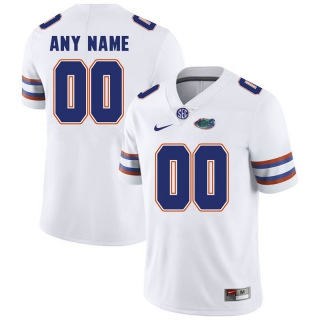 Florida-Gators-Men's-White-Customized-College-Football-Jersey