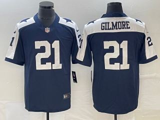 Dallas Cowboys #21 Gilmore thanksgiving blue jersey