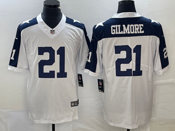 Dallas Cowboys #21 Gilmore thanksgiving white jersey
