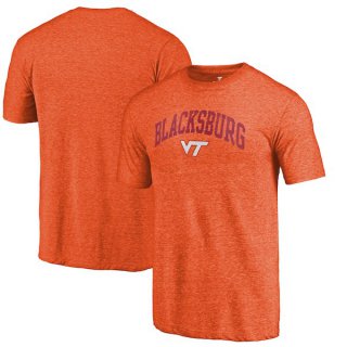Virginia-Tech-Hokies-Fanatics-Branded-Orange-Arched-City-Tri-Blend-T-Shirt