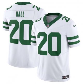 New York Jets #20 Breece Hall White 2023 F.U.S.E. Vapor Limited Throwback Stitched
