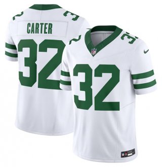 New York Jets #32 Michael Carter White 2023 F.U.S.E. Vapor Limited Throwback Stitched