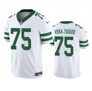 New York Jets #75 Alijah Vera-Tucker White 2023 F.U.S.E. Vapor Limited Throwback