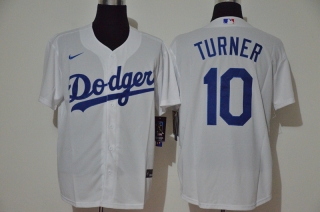 Dodgers-10-Justin-Turner-White-2020-Nike-Cool-Base-Jersey