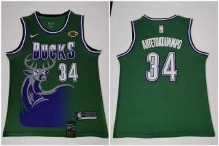 Bucks-34-Giannis-Antetokounmpo-Green-Nike-Swingman-Jersey