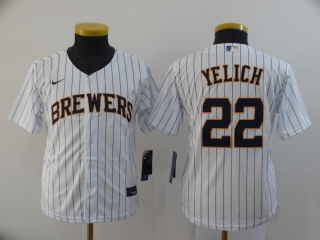 Brewers-22-Christian-Yelich-White-Youth-Nike-2020-Cool-Base-Jersey