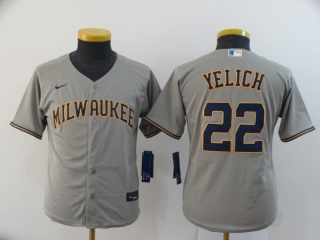 Brewers-22-Christian-Yelich-Gray-Youth-Nike-2020-Cool-Base-Jersey