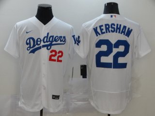 Dodgers-22-Clayton-Kershaw-White-2020-Nike-Flexbase-Jersey