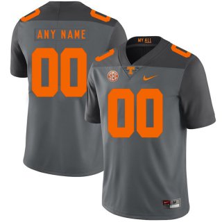 Tennessee-Volunteers-Gray-Men's-Customized-Nike-College-Football-Jersey