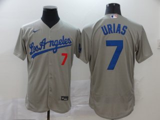 Dodgers-7-Julio-Urias-Gray-2020-Nike-Flexbase-Jersey
