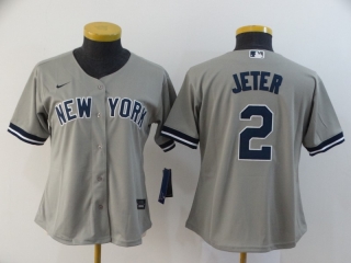 Yankees-2-Derek-Jeter-Gray-Women-2020-Nike-Cool-Base-Jersey