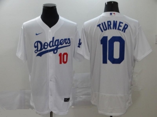 Dodgers-10-Justin-Turner-White-2020-Nike-Flexbase-Jersey
