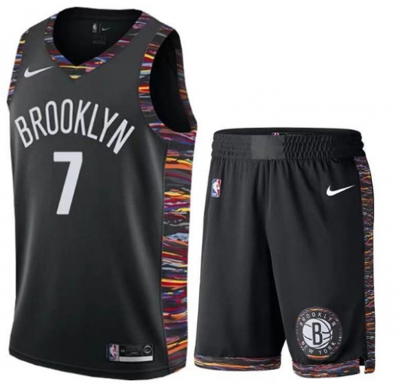Nets-7-Kevin-Durant-Black-City-Edition-Nike-Swingman-Jersey(With-Shorts)