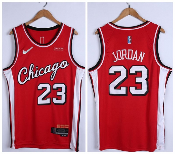 Men's Chicago Bulls #23 Michael Jordan 75th Anniversary Red Edition Swingman Stitched