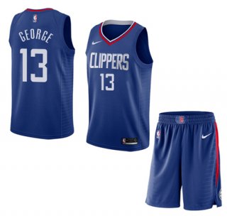 Clippers-13-Paul-George-Blue-City-Edition-Nike-Swingman-Jersey(With-Shorts)