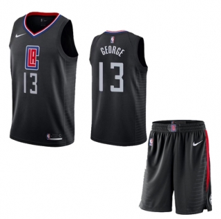 Clippers-13-Paul-George-Black-City-Edition-Nike-Swingman-Jersey(With-Shorts)
