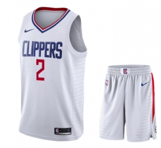 Clippers-2-Kawhi-Leonard-White-City-Edition-Nike-Swingman-Jersey(With-Shorts)