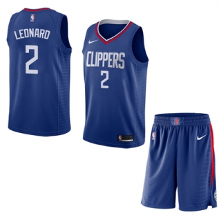 Clippers-2-Kawhi-Leonard-Blue-City-Edition-Nike-Swingman-Jersey(With-Shorts)