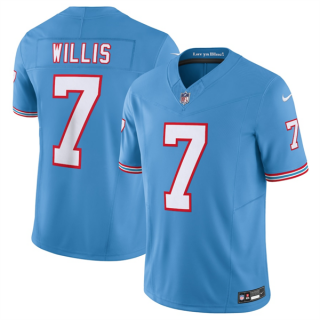 Tennessee Titans #7 Malik Willis Light Blue 2023 F.U.S.E. Vapor Limited Throwback