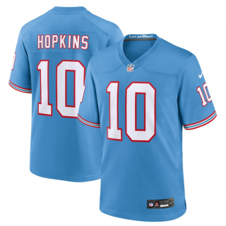 Tennessee Titans #10 DeAndre Hopkins Light Blue Throwback Player Stitched Game