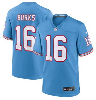 Tennessee Titans #16 Treylon Burks Light Blue Throwback Player Stitched Game