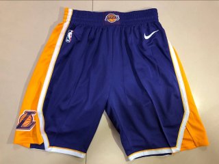 Los Angeles Lakers purple men heat applied shorts
