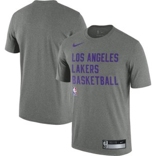 Los Angeles Lakers Heather Gray 2023 24 Sideline Legend Performance Practice T-
