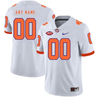 Clemson-Tigers-White-Men's-Customized-Nike-College-Football-Jersey