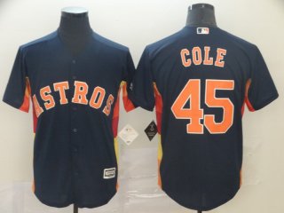 Astros-45-Gerrit-Cole-Navy-Cool-Base-Jersey
