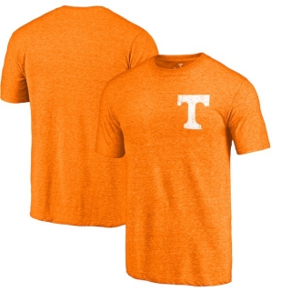 Tennessee-Volunteers-Fanatics-Branded-Tenn-Orange-Heather-Left-Chest-Distressed-Logo-Tri-Blend-T-Shirt