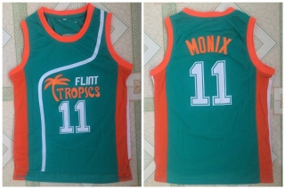 Flint-Tropics-11-Ed-Monix-Green-Semi-Pro-Movie-Stitched-Basketball-Jersey