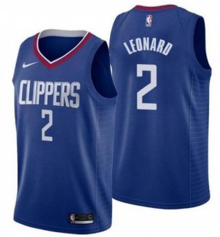 Men's Los Angeles Clippers #2 Kawhi Leonard Blue Stitched NBA Jerse