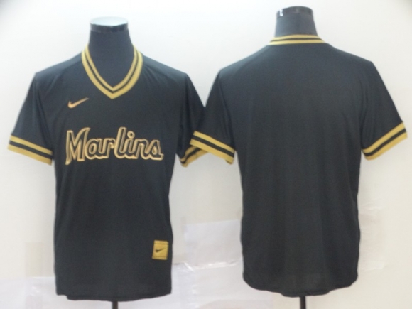 Marlins-Blank-Black-Gold-Nike-Cooperstown-Collection-Legend-V-Neck-Jersey