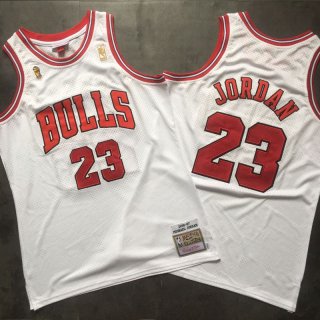 Bulls-23-Michael-Jordan-White-Champions-1996-97-Hardwood-Classics-Mesh-Jersey