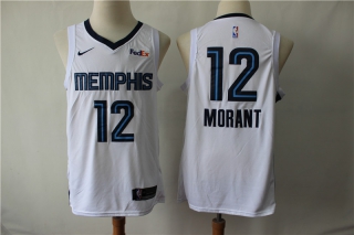 Grizzlies-12-Ja-Morant-White-Nike-Swingman-Jersey